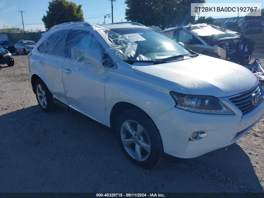 2013 Lexus Rx 350 350/Base/F Sport VIN: 2T2BK1BA0DC192767 Lot: 40320715