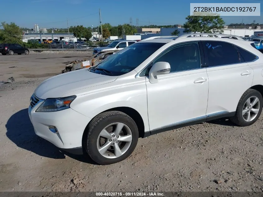 2013 Lexus Rx 350 350/Base/F Sport VIN: 2T2BK1BA0DC192767 Lot: 40320715