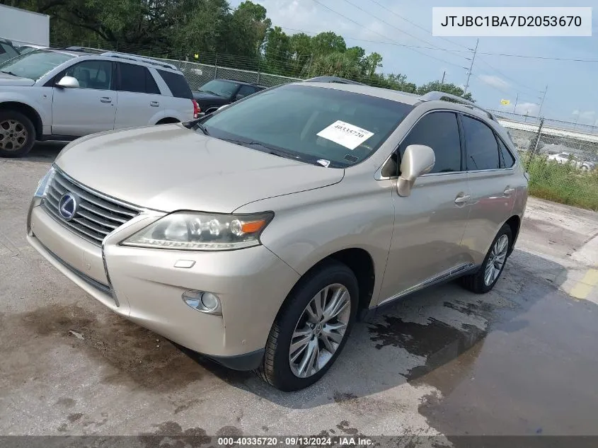 JTJBC1BA7D2053670 2013 Lexus Rx 450H 450