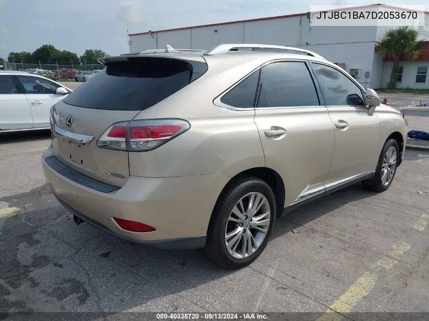 JTJBC1BA7D2053670 2013 Lexus Rx 450H 450