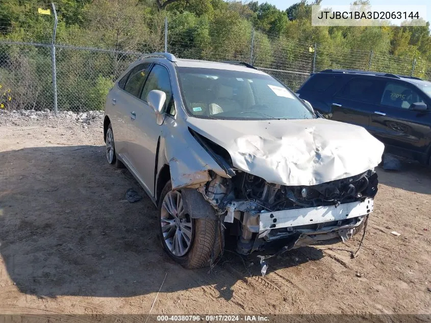 2013 Lexus Rx 450H VIN: JTJBC1BA3D2063144 Lot: 40380796