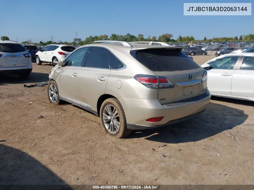 JTJBC1BA3D2063144 2013 Lexus Rx 450H