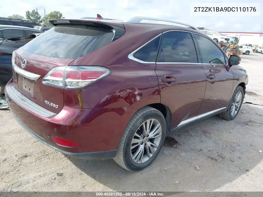 2013 Lexus Rx 350 VIN: 2T2ZK1BA9DC110176 Lot: 40381252