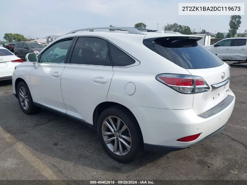 2013 Lexus Rx 350 VIN: 2T2ZK1BA2DC119673 Lot: 40402618