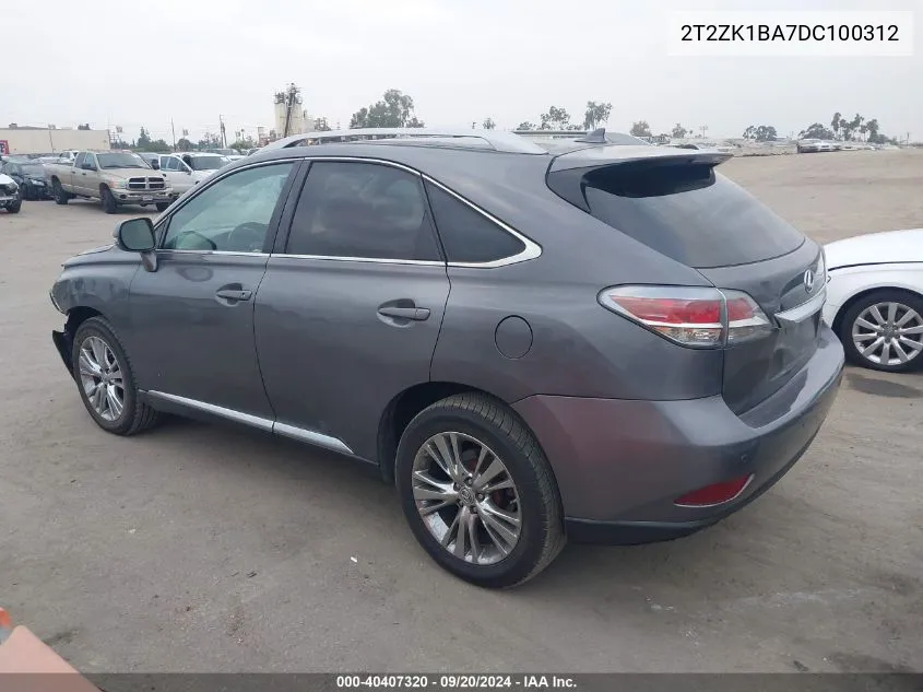 2013 Lexus Rx 350 VIN: 2T2ZK1BA7DC100312 Lot: 40407320