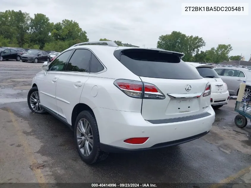 2013 Lexus Rx 350 VIN: 2T2BK1BA5DC205481 Lot: 40414996