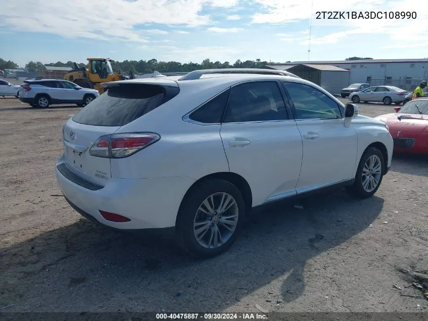 2T2ZK1BA3DC108990 2013 Lexus Rx 350