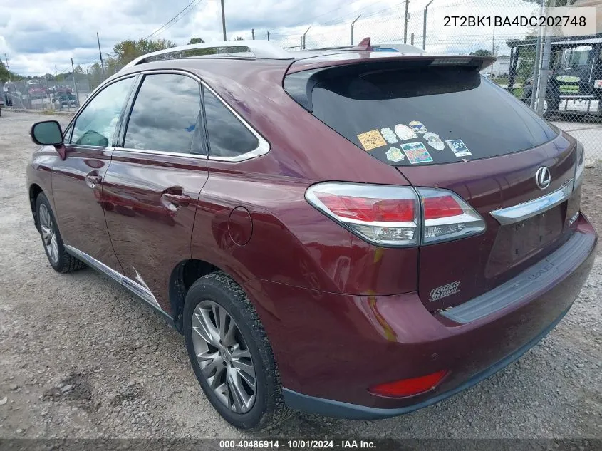 2T2BK1BA4DC202748 2013 Lexus Rx 350