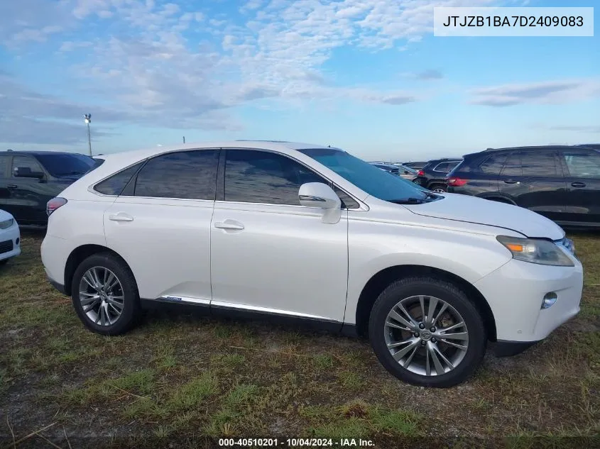 2013 Lexus Rx 450H VIN: JTJZB1BA7D2409083 Lot: 40510201