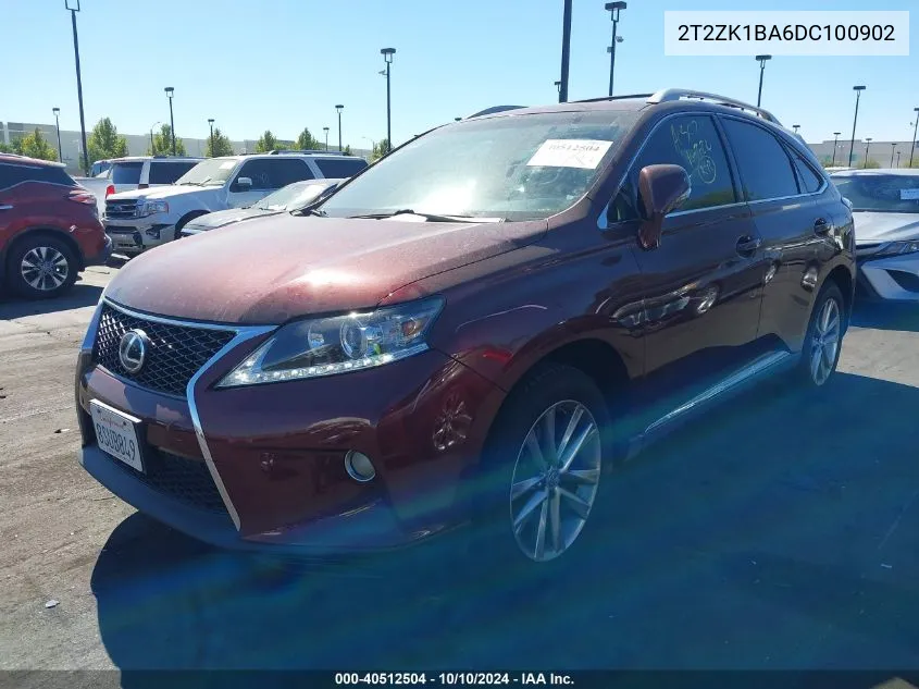 2013 Lexus Rx 350 VIN: 2T2ZK1BA6DC100902 Lot: 40512504