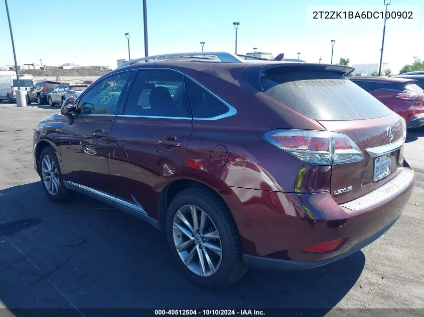 2013 Lexus Rx 350 VIN: 2T2ZK1BA6DC100902 Lot: 40512504