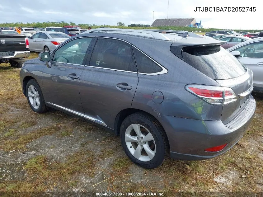 2013 Lexus Rx 450 VIN: JTJBC1BA7D2052745 Lot: 40517398