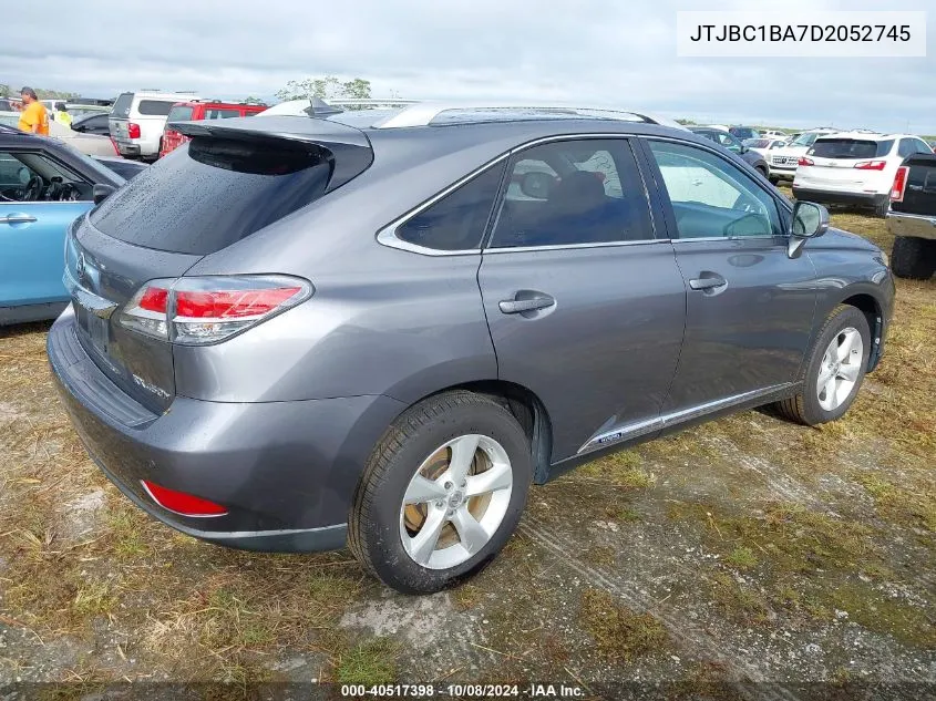 2013 Lexus Rx 450 VIN: JTJBC1BA7D2052745 Lot: 40517398