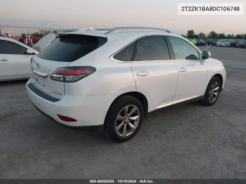 2013 Lexus Rx 350 VIN: 2T2ZK1BA8DC106748 Lot: 40526205