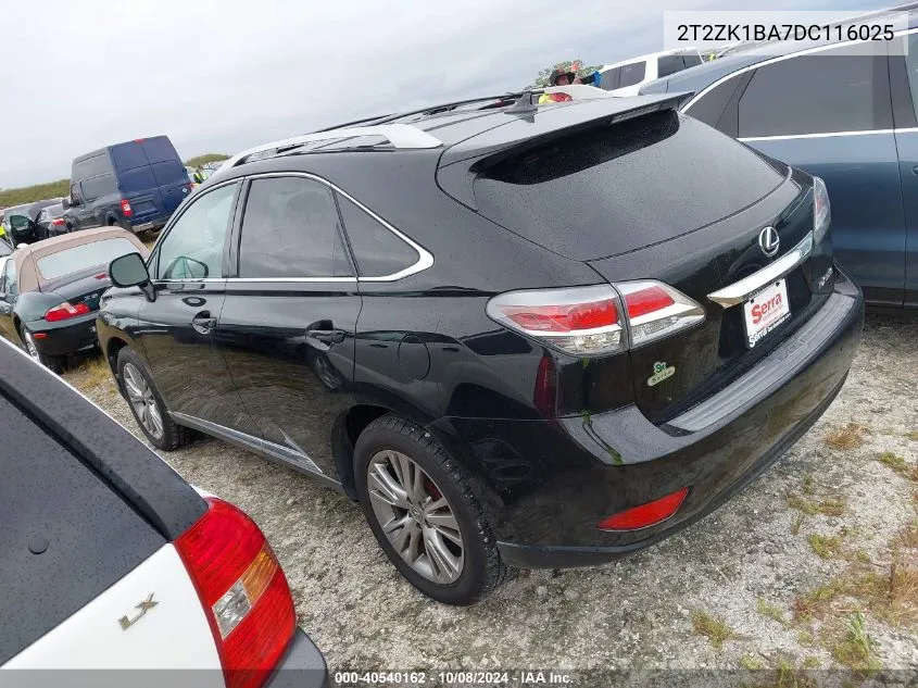 2013 Lexus Rx 350 VIN: 2T2ZK1BA7DC116025 Lot: 40540162