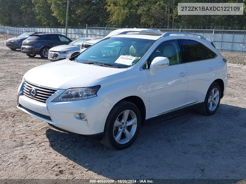 2013 Lexus Rx 350 VIN: 2T2ZK1BAXDC122109 Lot: 40550000