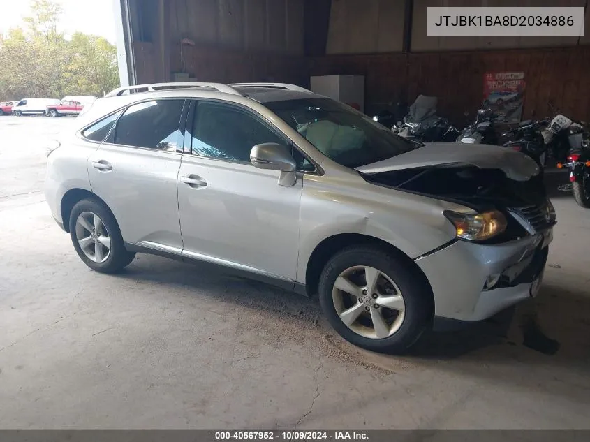 2013 Lexus Rx 350 VIN: JTJBK1BA8D2034886 Lot: 40567952