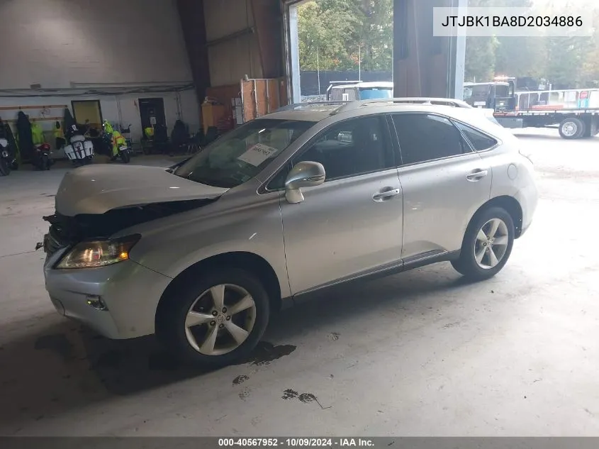 2013 Lexus Rx 350 VIN: JTJBK1BA8D2034886 Lot: 40567952