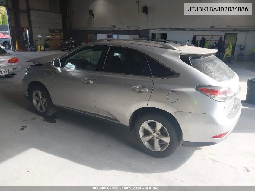 2013 Lexus Rx 350 VIN: JTJBK1BA8D2034886 Lot: 40567952