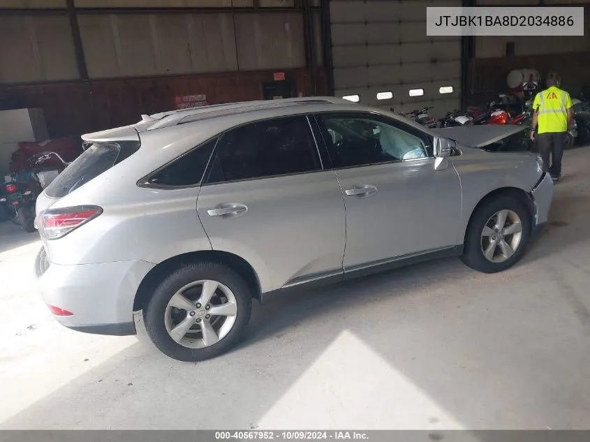 2013 Lexus Rx 350 VIN: JTJBK1BA8D2034886 Lot: 40567952