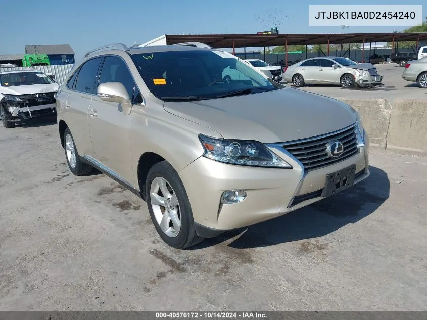 2013 Lexus Rx 350 VIN: JTJBK1BA0D2454240 Lot: 40576172