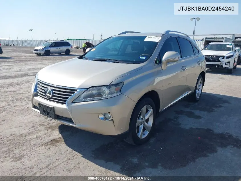 2013 Lexus Rx 350 VIN: JTJBK1BA0D2454240 Lot: 40576172