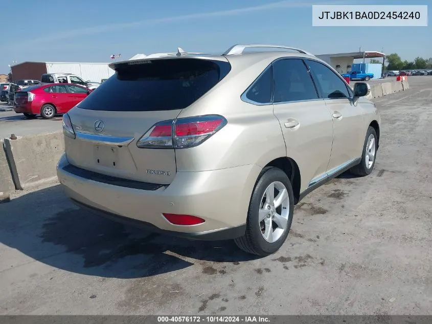 2013 Lexus Rx 350 VIN: JTJBK1BA0D2454240 Lot: 40576172