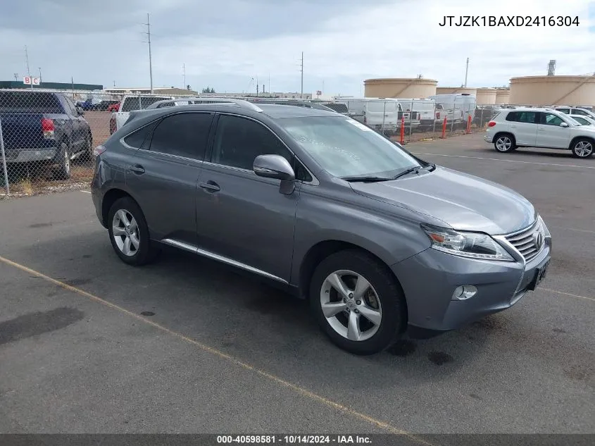 2013 Lexus Rx 350 VIN: JTJZK1BAXD2416304 Lot: 40598581