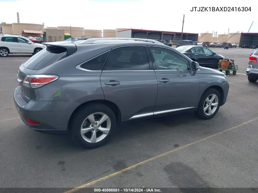 2013 Lexus Rx 350 VIN: JTJZK1BAXD2416304 Lot: 40598581