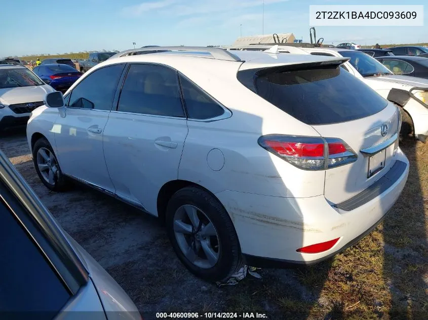 2013 Lexus Rx 350 VIN: 2T2ZK1BA4DC093609 Lot: 40600906