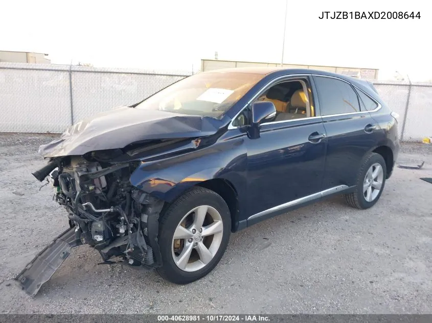 2013 Lexus Rx 450H VIN: JTJZB1BAXD2008644 Lot: 40628981