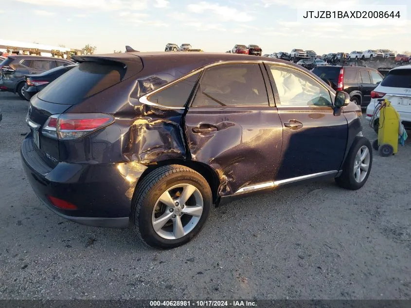 2013 Lexus Rx 450H VIN: JTJZB1BAXD2008644 Lot: 40628981