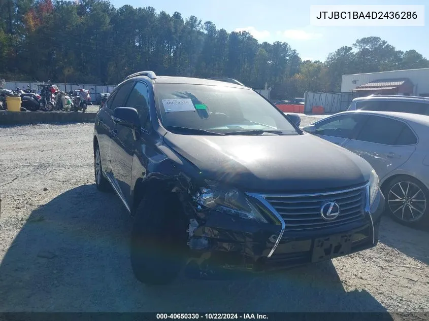 2013 Lexus Rx 450H VIN: JTJBC1BA4D2436286 Lot: 40650330