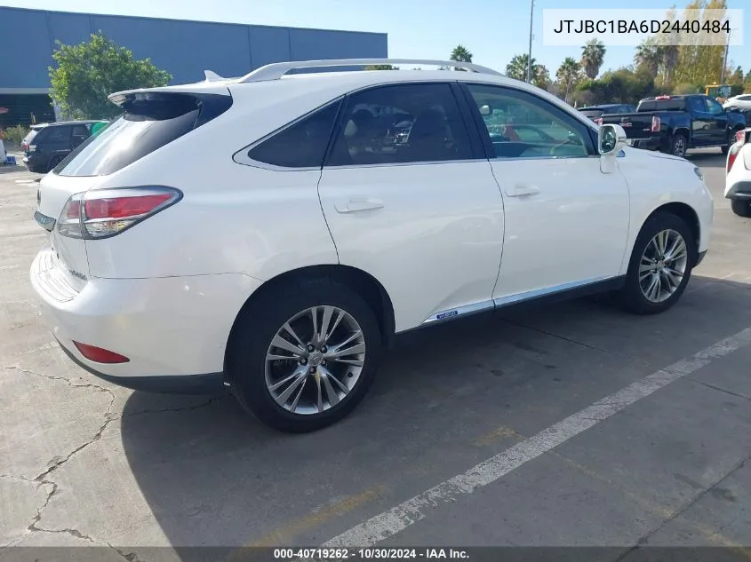 2013 Lexus Rx 450H VIN: JTJBC1BA6D2440484 Lot: 40719262