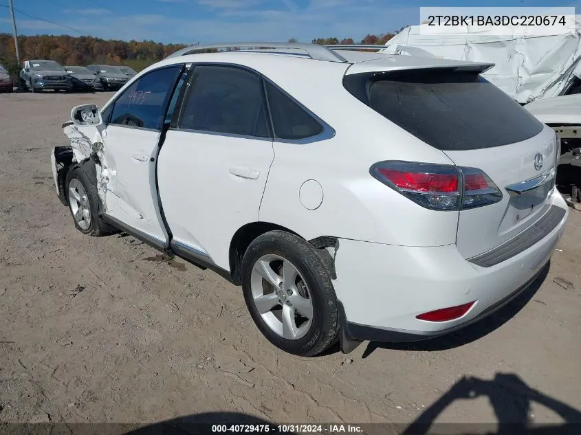 2013 Lexus Rx 350 VIN: 2T2BK1BA3DC220674 Lot: 40729475