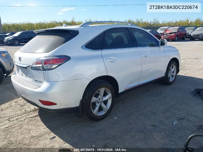 2013 Lexus Rx 350 VIN: 2T2BK1BA3DC220674 Lot: 40729475