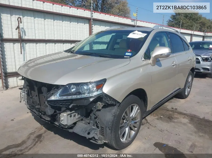 2013 Lexus Rx 350 VIN: 2T2ZK1BA8DC103865 Lot: 40742312