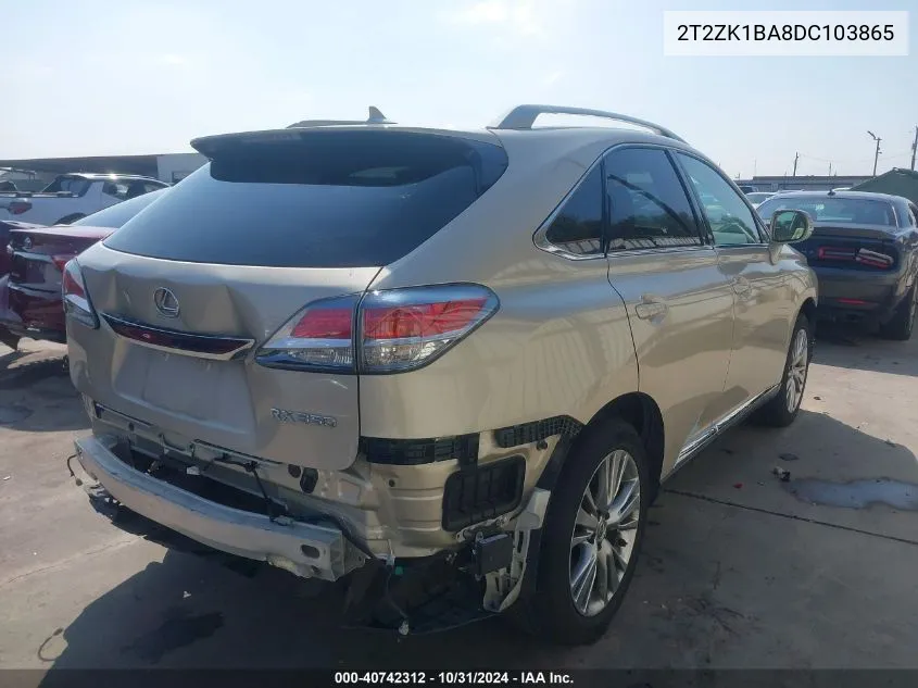 2013 Lexus Rx 350 VIN: 2T2ZK1BA8DC103865 Lot: 40742312