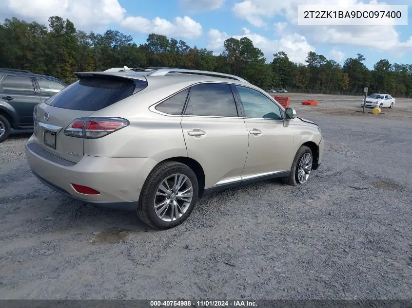 2013 Lexus Rx 350 VIN: 2T2ZK1BA9DC097400 Lot: 40754988