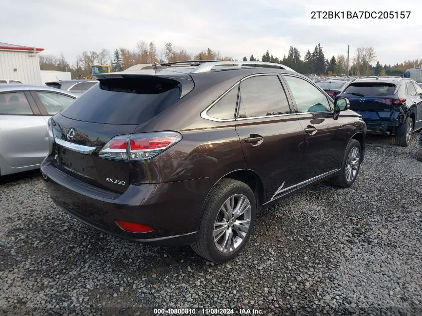 2013 Lexus Rx 350 VIN: 2T2BK1BA7DC205157 Lot: 40800810