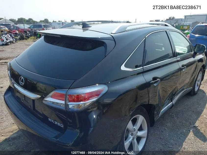 2T2BK1BA8EC238671 2014 Lexus Rx 350 F Sport