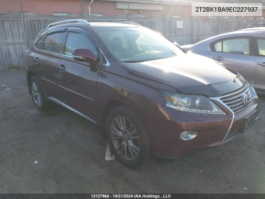 2014 Lexus Rx 350 F Sport VIN: 2T2BK1BA9EC227937 Lot: 12127964