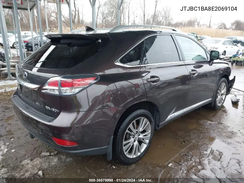 2014 Lexus Rx 450H VIN: JTJBC1BA8E2069104 Lot: 38579998