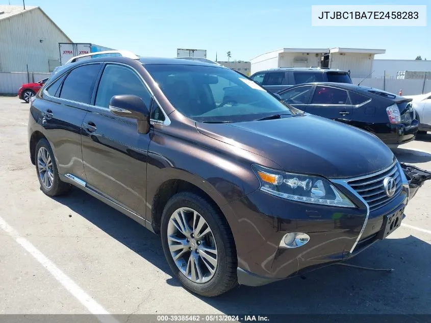 2014 Lexus Rx 450H VIN: JTJBC1BA7E2458283 Lot: 39385462