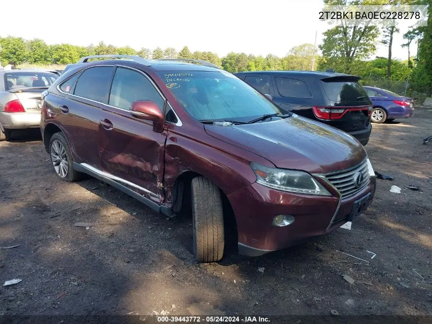 2T2BK1BA0EC228278 2014 Lexus Rx 350