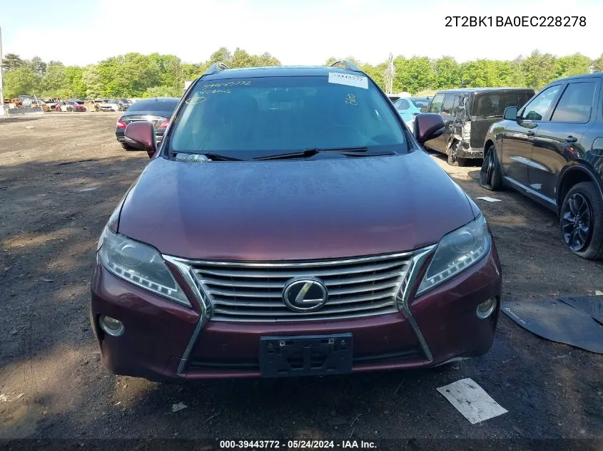 2T2BK1BA0EC228278 2014 Lexus Rx 350