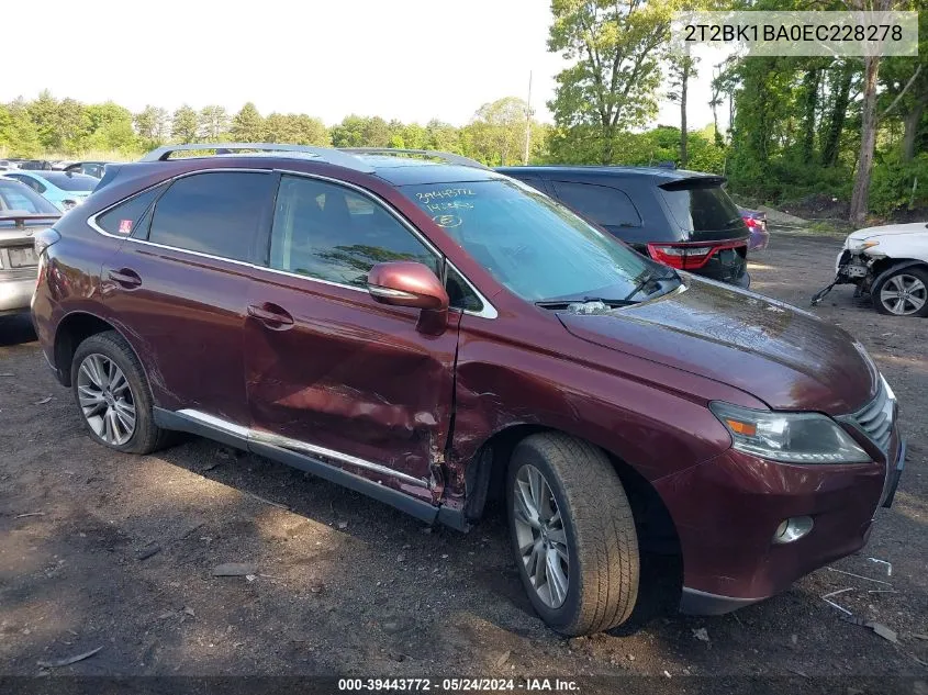 2T2BK1BA0EC228278 2014 Lexus Rx 350