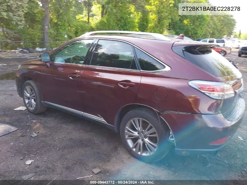 2T2BK1BA0EC228278 2014 Lexus Rx 350