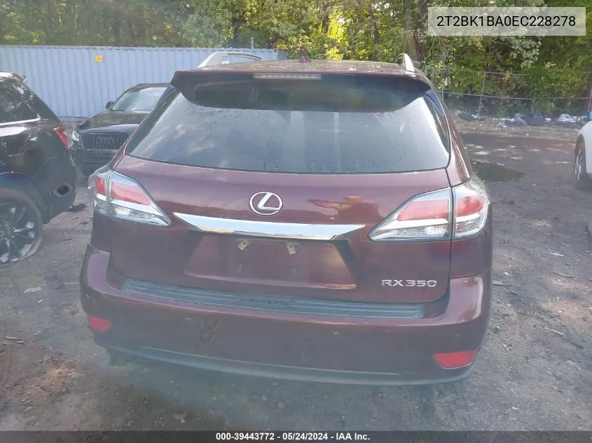 2T2BK1BA0EC228278 2014 Lexus Rx 350