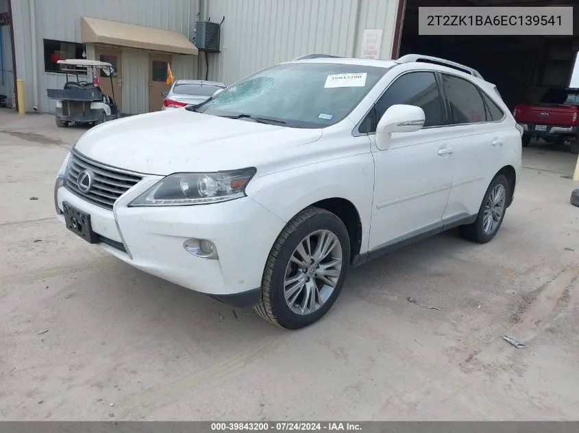 2014 Lexus Rx 350 VIN: 2T2ZK1BA6EC139541 Lot: 39843200